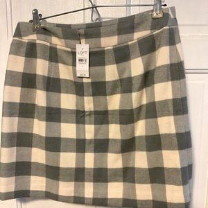 Loft midi plaid skirt Sz 4